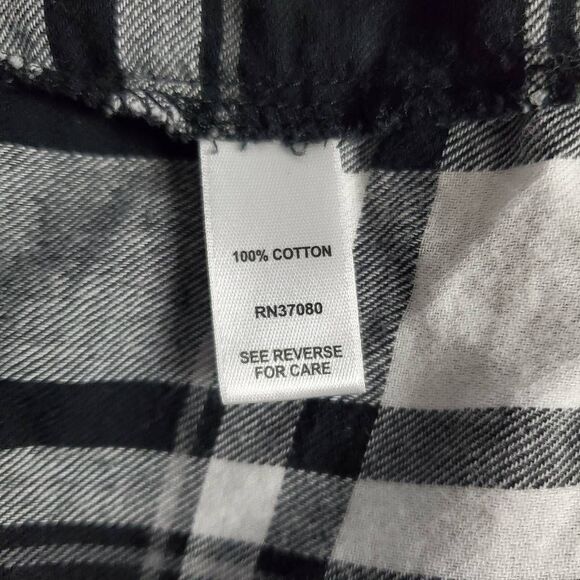 EST. 1946 Women’s Plaid Waterfall Open Front Cardigan Black White Plus Size 18/2 - Picture 9 of 10